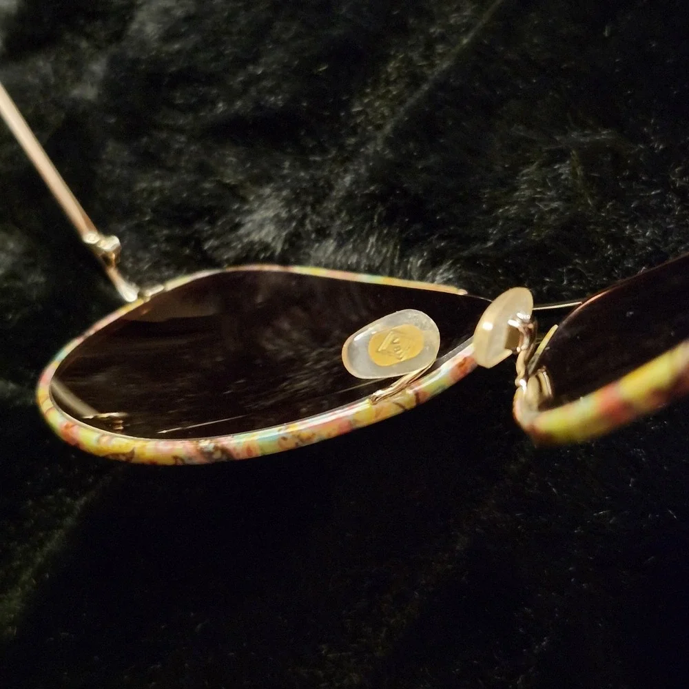 Vera Bradley Tutti Frutti VB Barbara 60[]11-135 Aviator Floral Sunglasses Amber